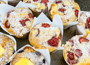 Strawberry white Chocolate Muffins